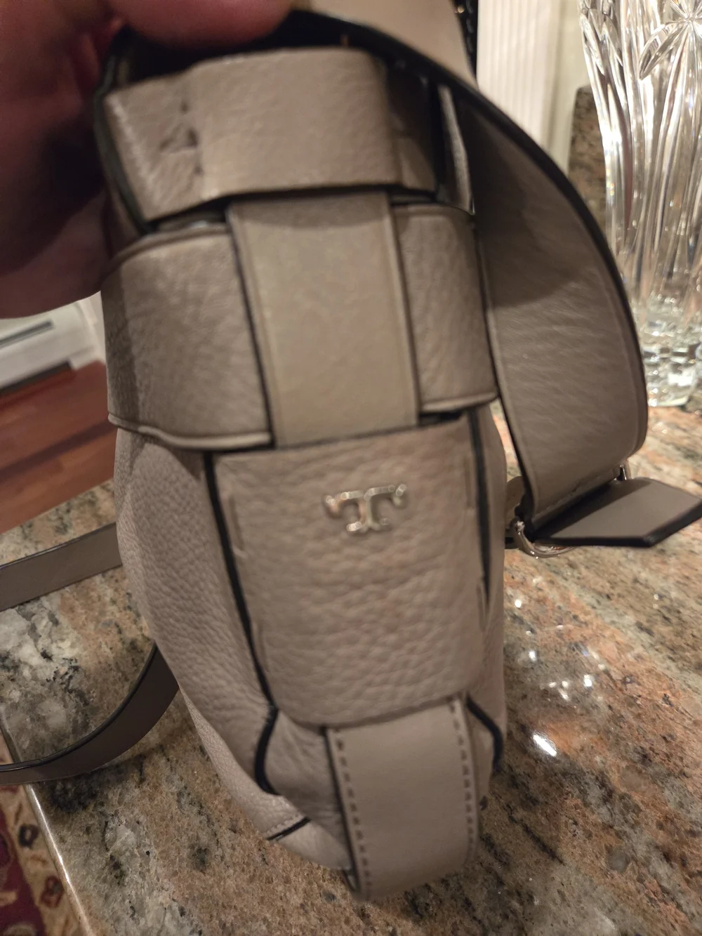 Tory Burch Pebbled Leather Crossbody and Zip Wallet - Neutral Taupe
